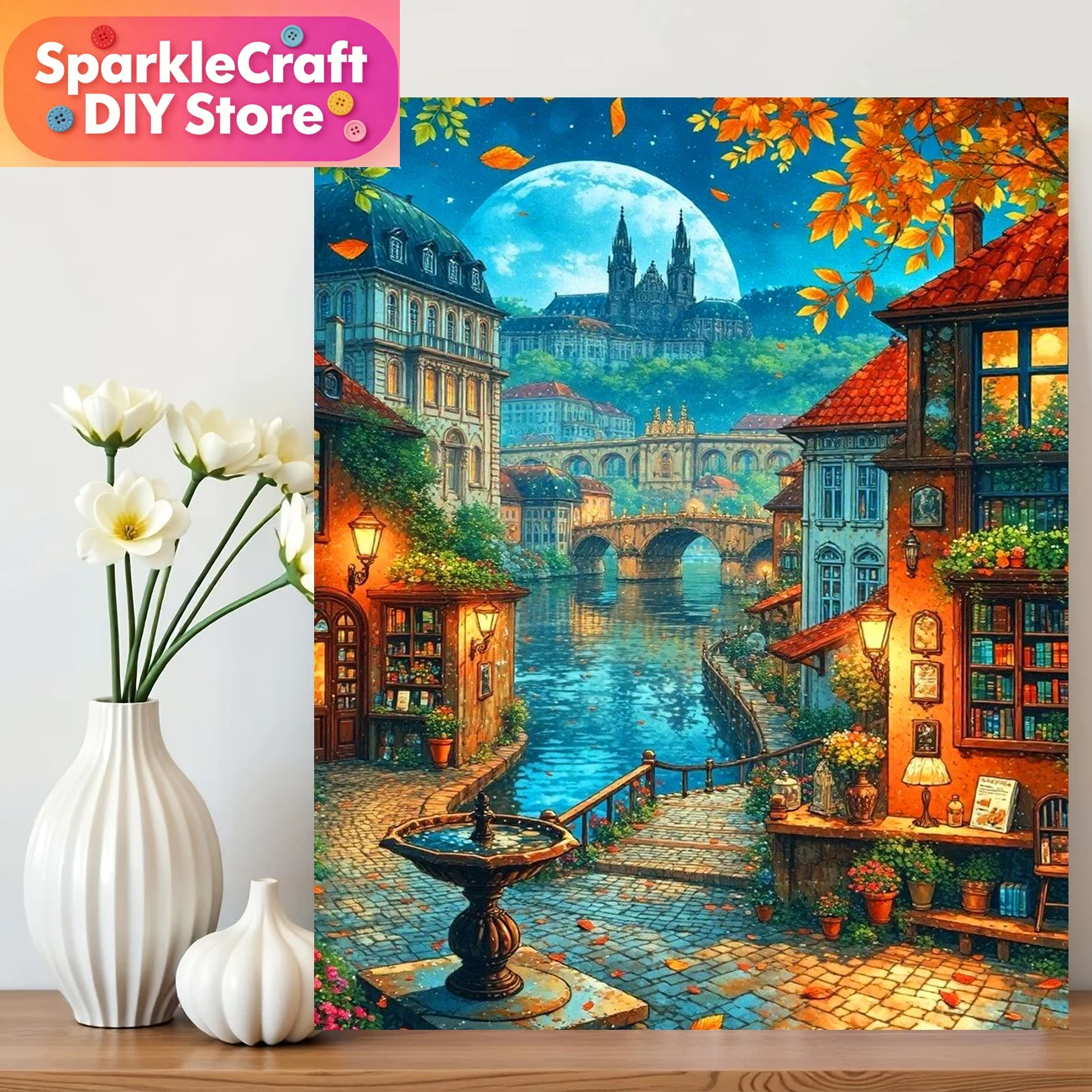 Art Craft Hobbies - 1pc frameless Diamond Painting City Street