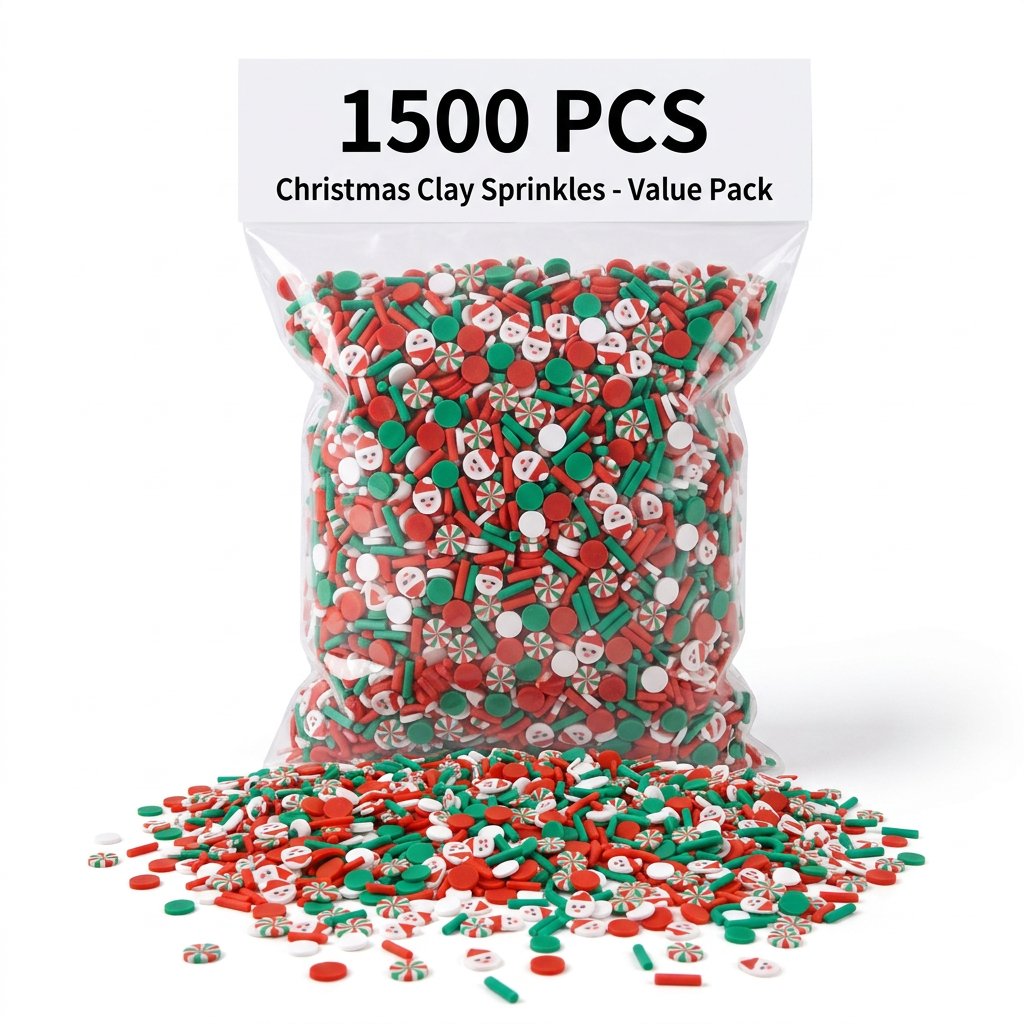 Art Craft Halloween - 1500pcs Christmas Clay Sprinkles Santa Candy