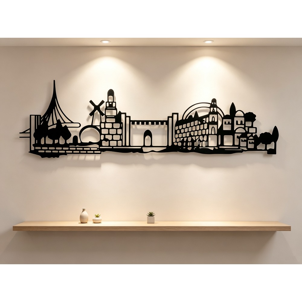 Art & Craft Of Problem Solving - CIFBUY Metal Wall Art Jerusalem Skyline