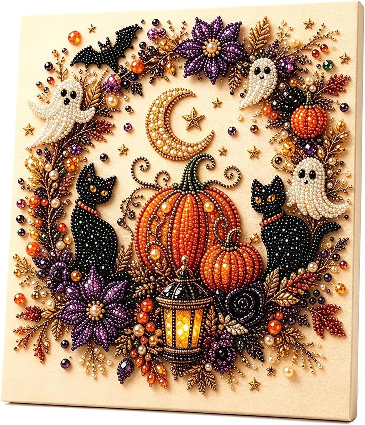 Art Craft Halloween - Halloween Ghost Pearl Art DIY Kit,Cute
