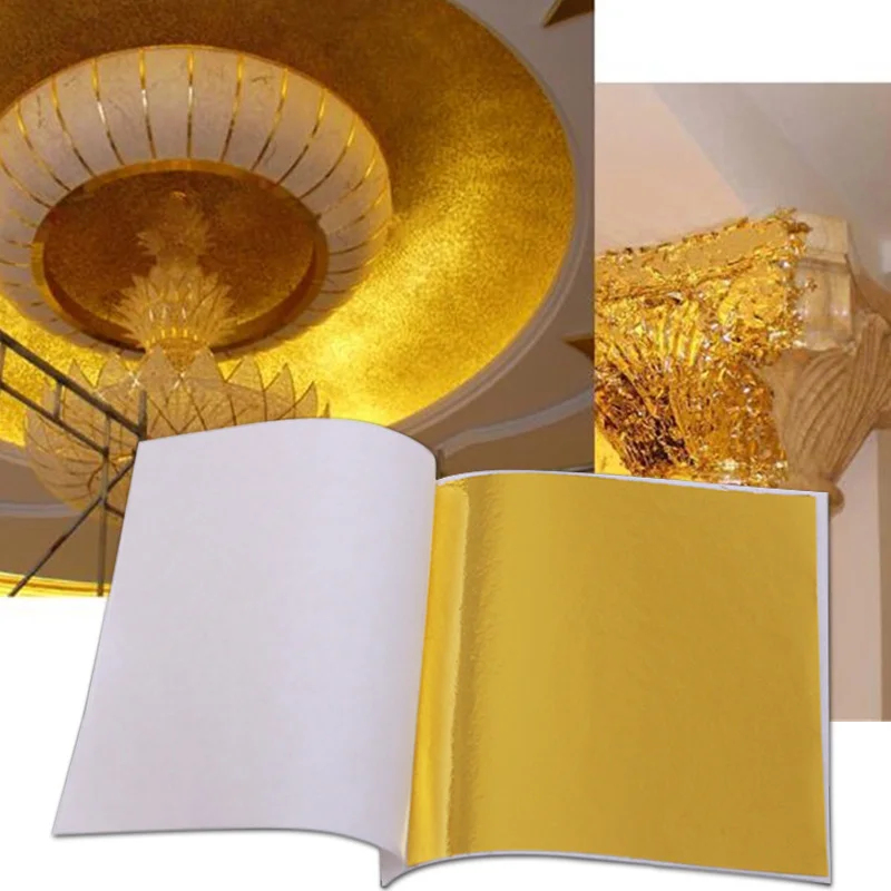 100Pcs Imitation Gold Sliver C - огляд і ціна Art Craft Leaves