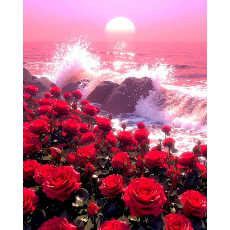 GATYZTORY Seaside Rose Paintin - огляд і ціна Art Craft Ideas For Adults