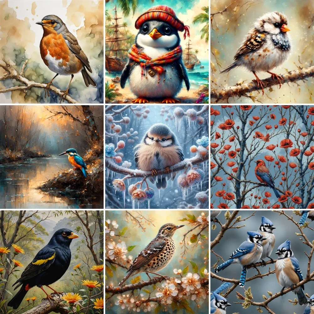Bird Penguin Kingfisher Paint  - огляд і ціна Art Craft Ideas For Adults