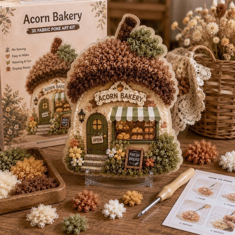 3D Fabric Poke Art Kit Whimsic - огляд і ціна Art Craft Bakery