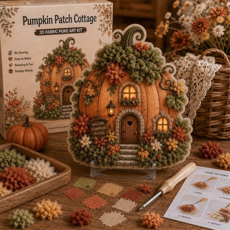 3D Fabric Poke Art Kit Whimsic - огляд і ціна Art Craft Bakery