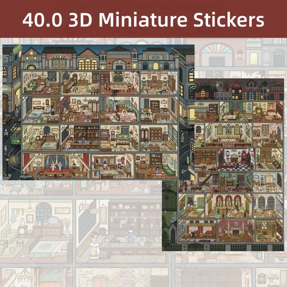 Shop Pattern 3D Cabin Stickers - огляд і ціна Art Craft Bakery