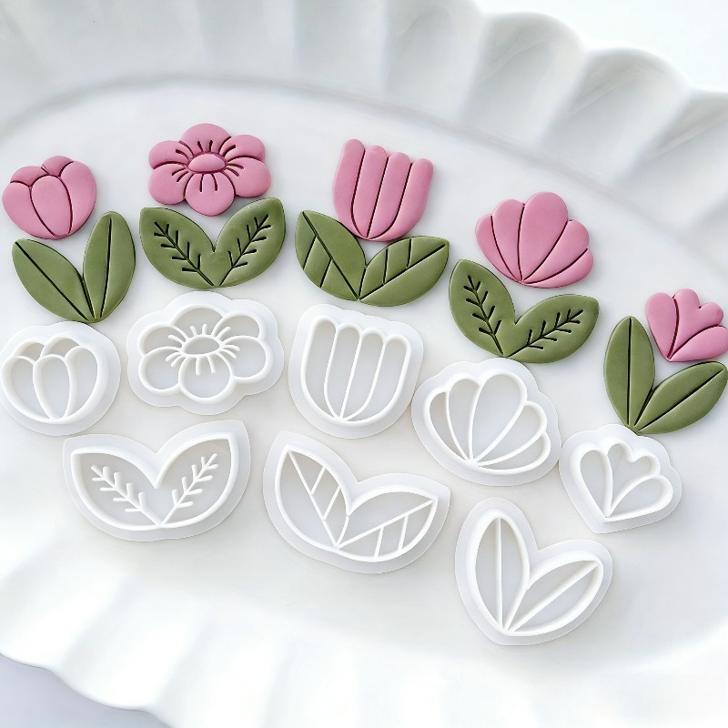 8Pcs Floral Leaf Polymer Clay  - огляд і ціна Art Craft Leaves