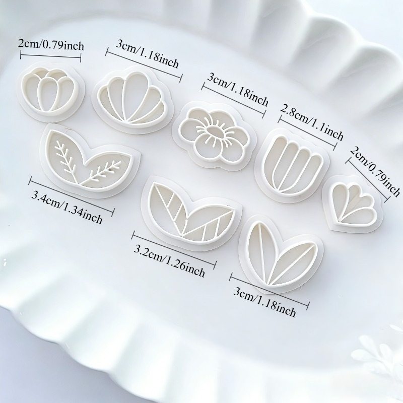 8Pcs Floral Leaf Polymer Clay  - огляд і ціна Art Craft Leaves