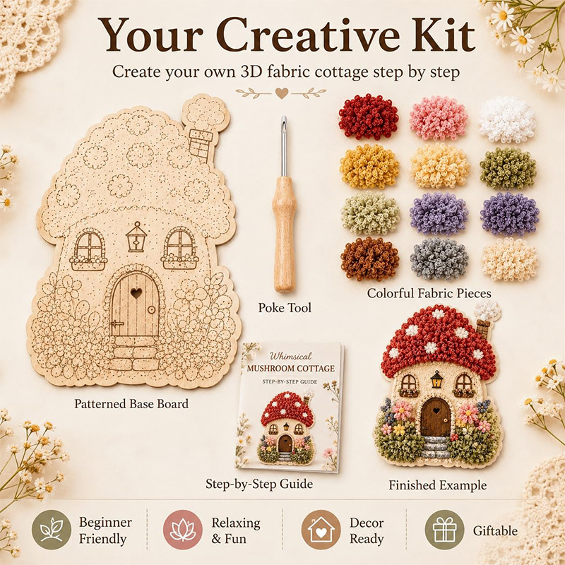 3D Fabric Poke Art DIY Craft K - огляд і ціна Art Craft Bakery