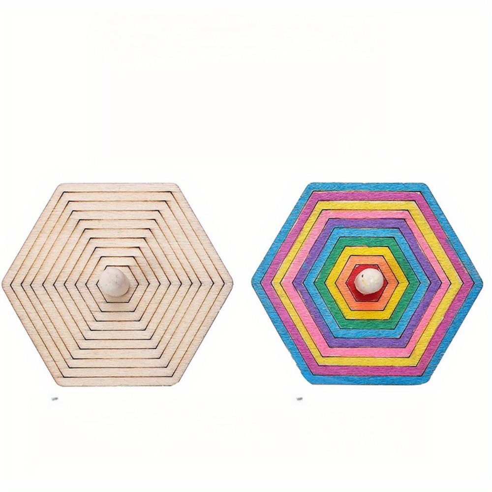 16pcs Wooden Spinning Top Craf - огляд і ціна Art Craft Ideas For Kids