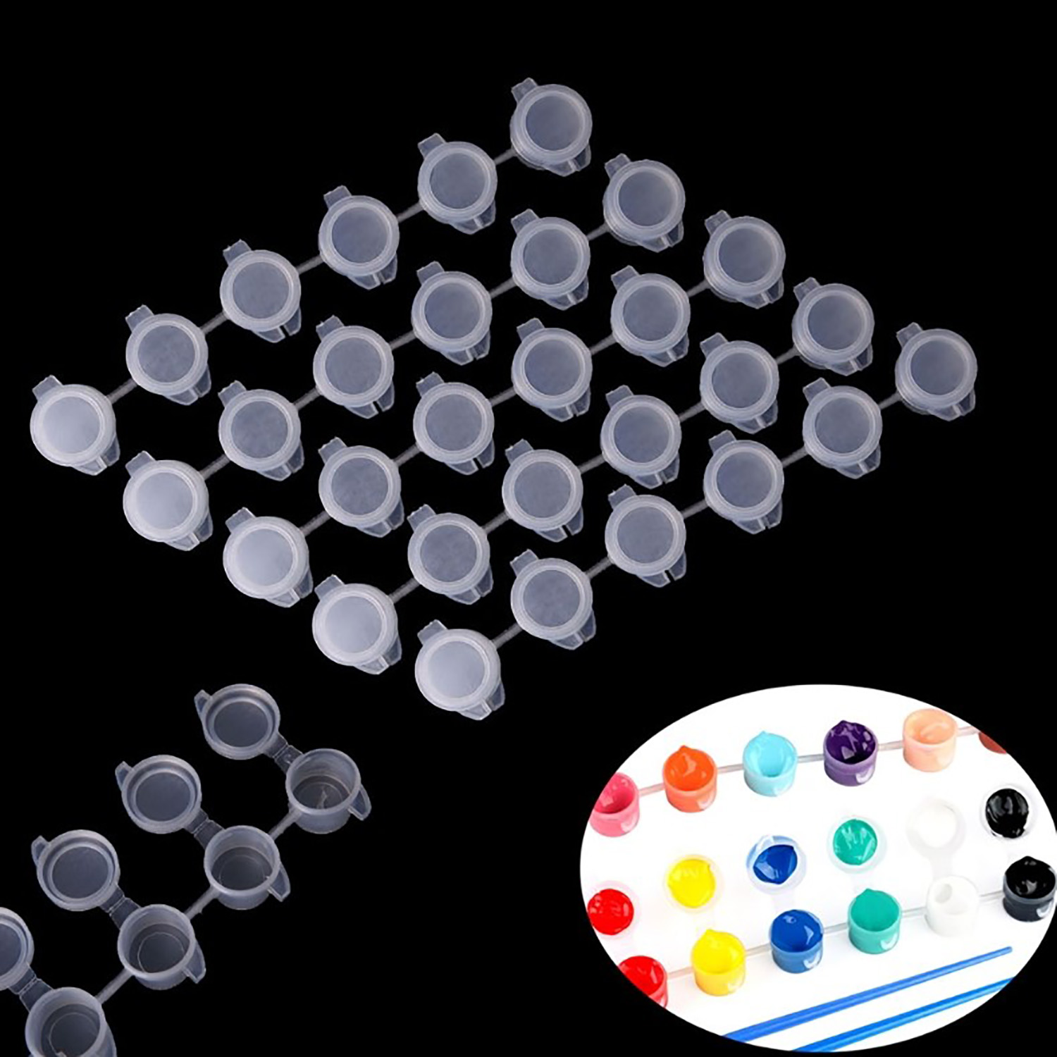 10strips 60pots Empty Paint St - огляд і ціна Box Art And Craft