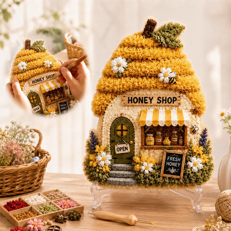 3D Mushroom House Poke Art DIY - огляд і ціна Art Craft & Architecture
