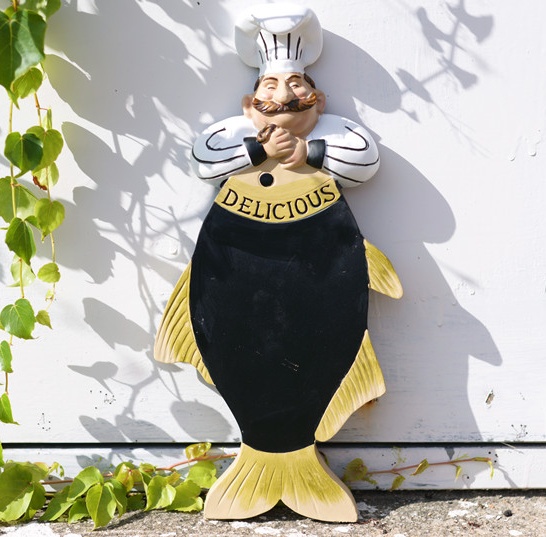 Chef and Fish Figurine Message - огляд і ціна Art Craft Bakery