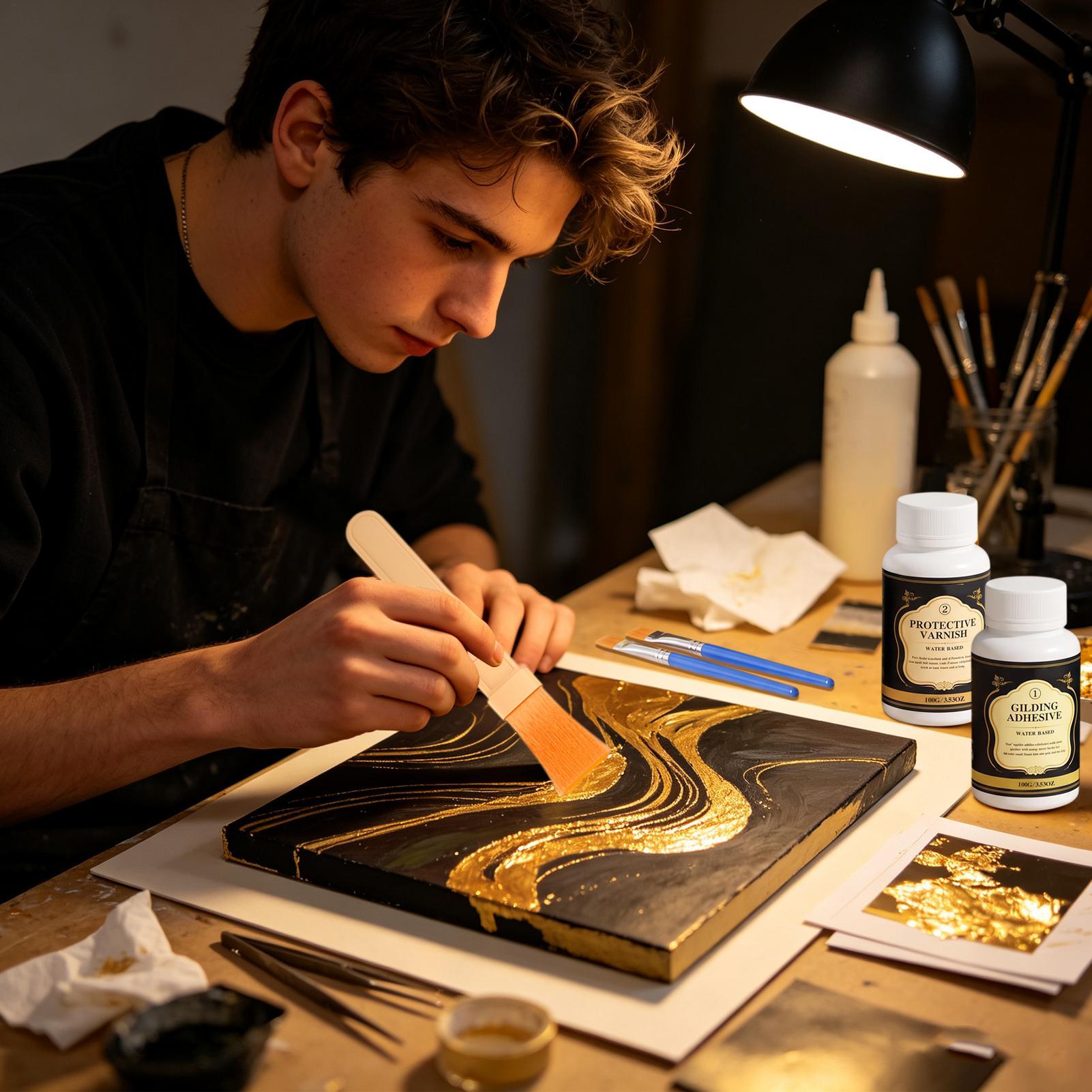 Gilding Adhesive Water-Based L - огляд і ціна Art Craft Leaves