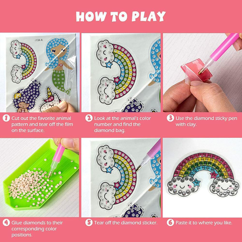 Make Diamond Stickers Kids 5D  - огляд і ціна Art Craft Ideas For Kids