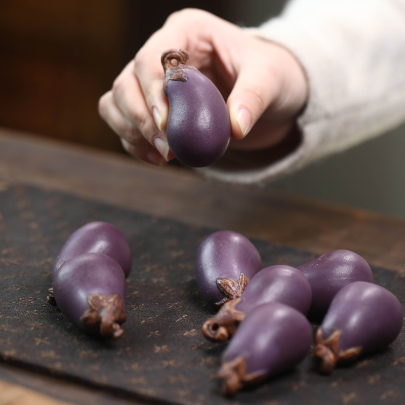 Purple Sand Eggplant Tea Pet H - огляд і ціна Art Craft Vegetables