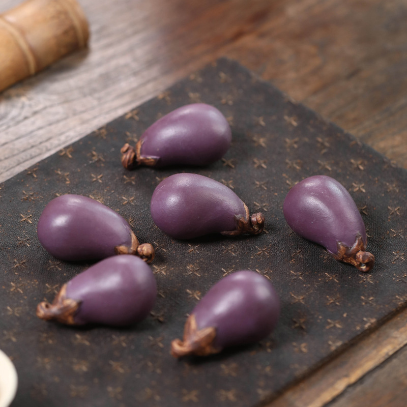 Purple Sand Eggplant Tea Pet H - огляд і ціна Art Craft Vegetables